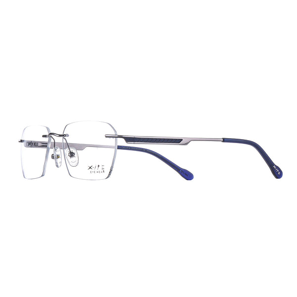10003 Xite Eyewear's Rectangular Rimless Shaped Metal Men's Frame