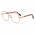 Stylish Square Golden Women Eyeglass