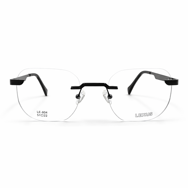 LEXUS METALLIC EYEWAER Rimless FRAME LE804 Black