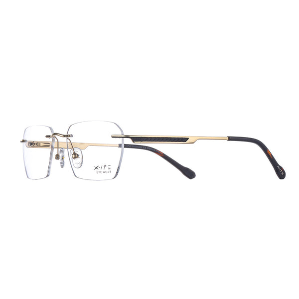 10003 Xite Eyewear's Rectangular Rimless Shaped Metal Men's Frame
