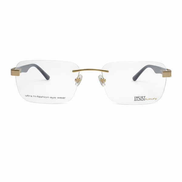 Insist luxury Eyewear Rectangle Shaped Acetate Men and Women Rimless Frame