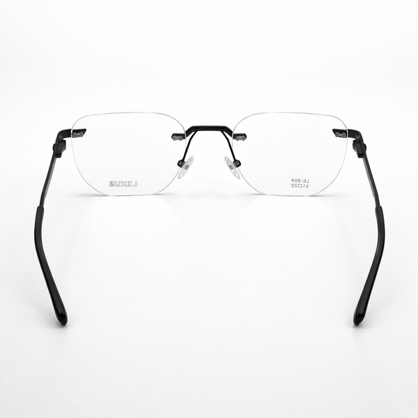 LEXUS METALLIC EYEWAER Rimless FRAME LE804 Black