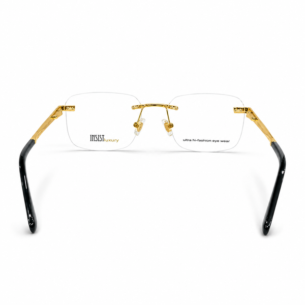 Insist luxury Eyewear Rectangle Shaped Metal Men and Women Rimless Frame IL90315