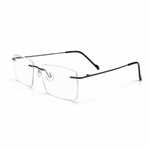 RECTANGLE RIMLESS EYEGLASS FRAME FOR MEN AND WOMEN