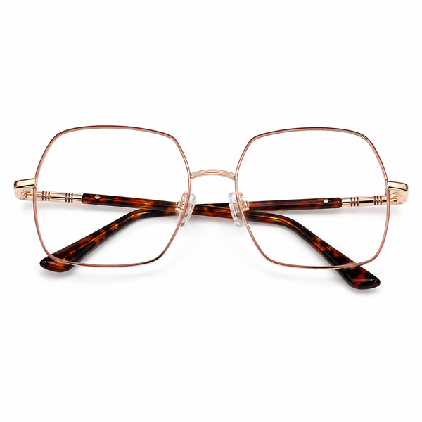 Stylish Square Golden Women Eyeglass