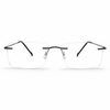 RECTANGLE RIMLESS EYEGLASS FRAME FOR MEN AND WOMEN