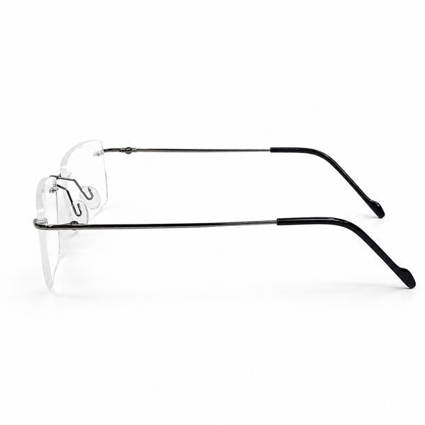 RECTANGLE RIMLESS EYEGLASS FRAME FOR MEN AND WOMEN