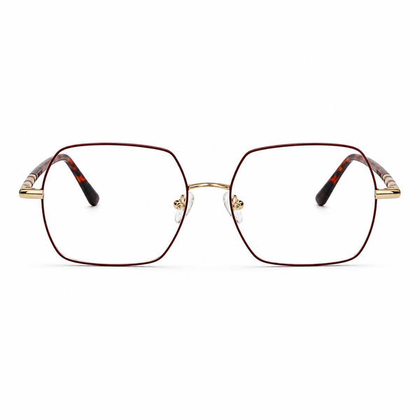 Stylish Square Golden Women Eyeglass