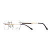 10003 Xite Eyewear's Rectangular Rimless Shaped Metal Men's Frame