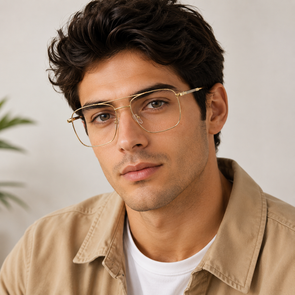 SQUARE METAL EYEGLASS FOR MEN