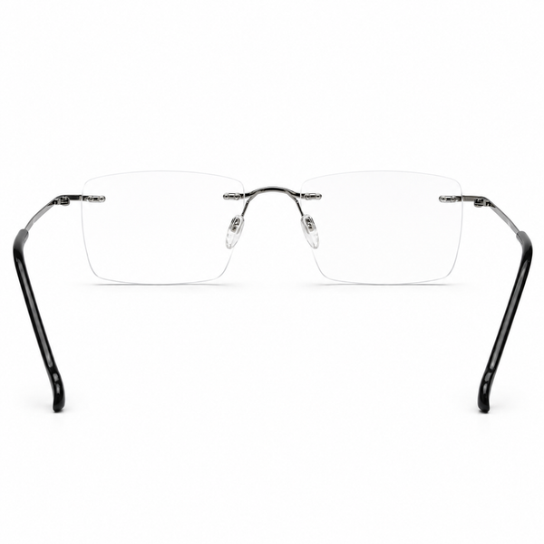 RECTANGLE RIMLESS EYEGLASS FRAME FOR MEN AND WOMEN